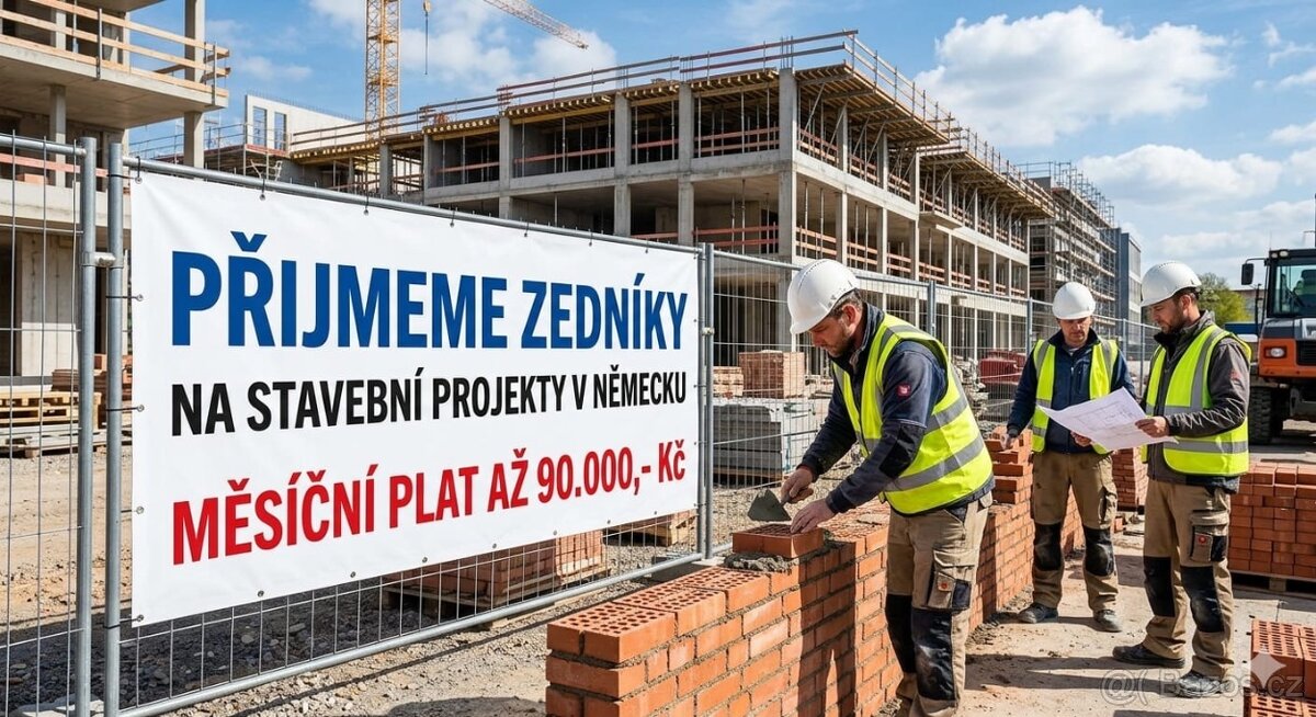 🔨 Hledáme zedníky, sádrokartonáře, obkladače, pomocníky