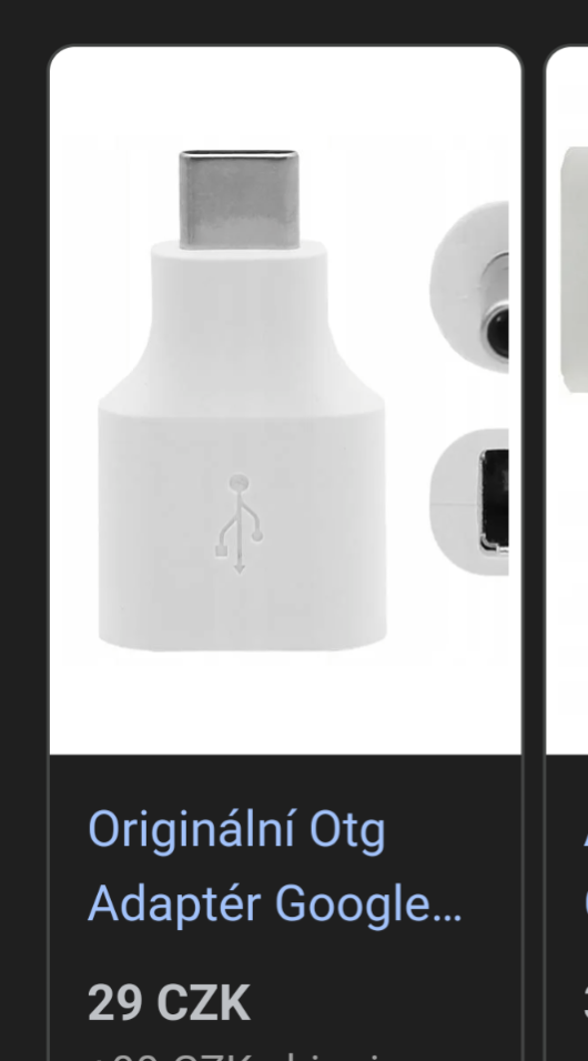 Sháním bílou OTG redukci ke Google Pixel