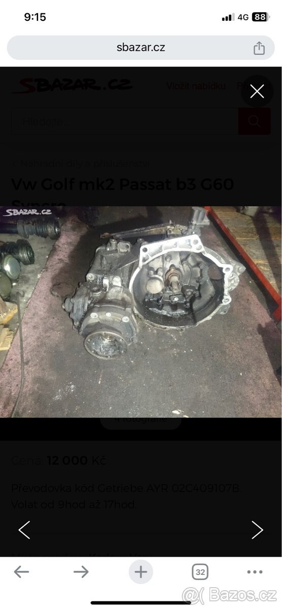 Převodovka syncro 1.8 golf 2