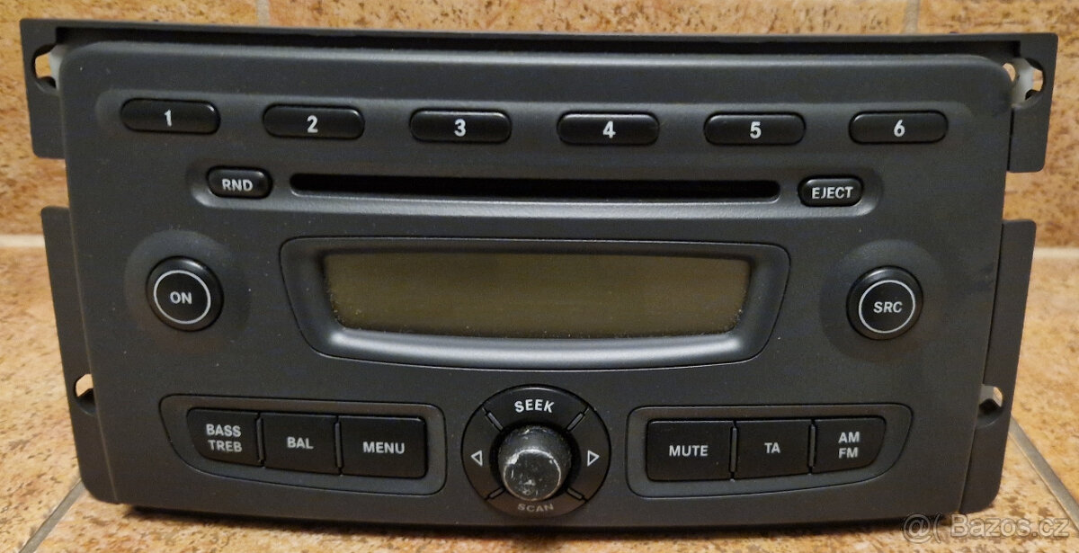 Autorádio s CD přehrávačem, Originální ze Smart 451 (2007)