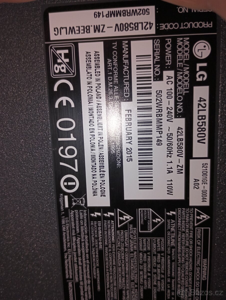 LG 42lb580v,LG 43lf510v