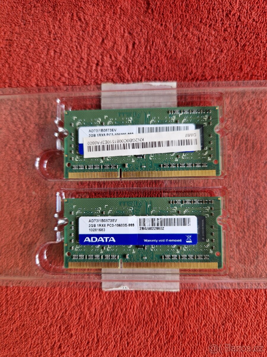 Adata 2x 2GB RAM DDR3 cena za pár
