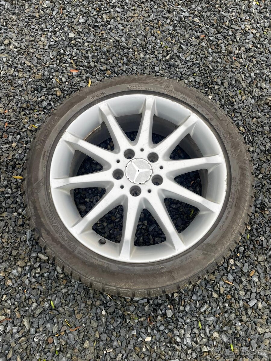 ALU Disky 5x112 R17 + ❗️ zánovní zimní pneu ❗️ - 225/45