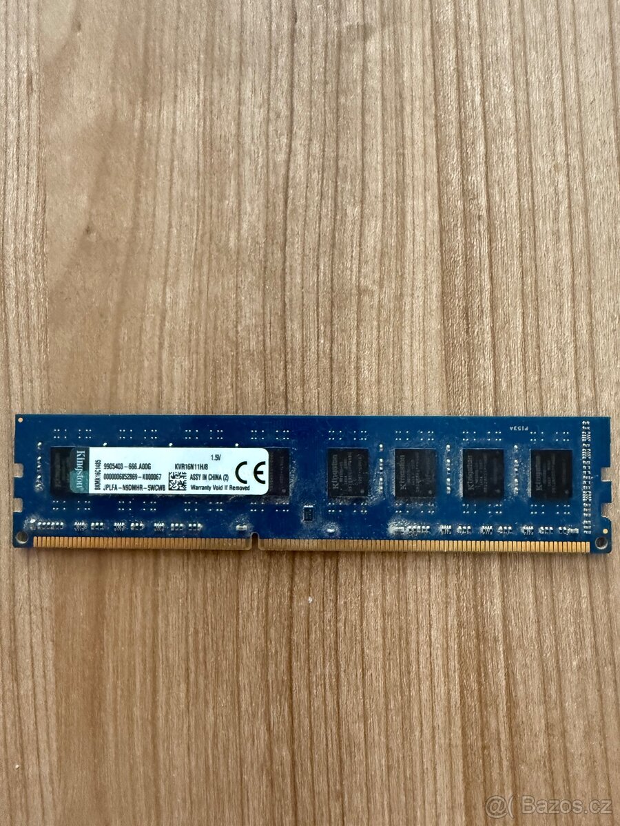 Kingston 8GB DDR3 1600MHz (KVR16N11H/8)
