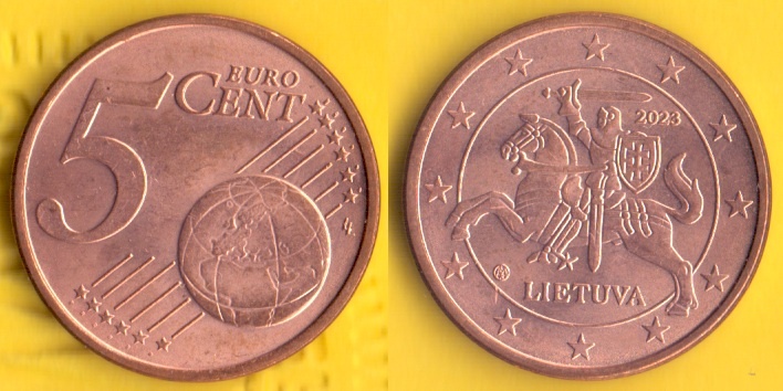Euro mince Litva 5 cents 2003