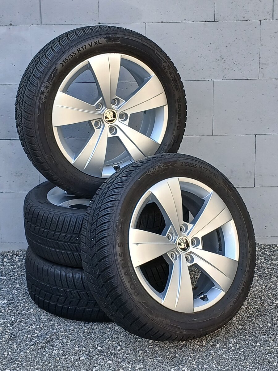 zimní orig alu kola Škoda Superb 3 215/55/17 vzorek 7mm
