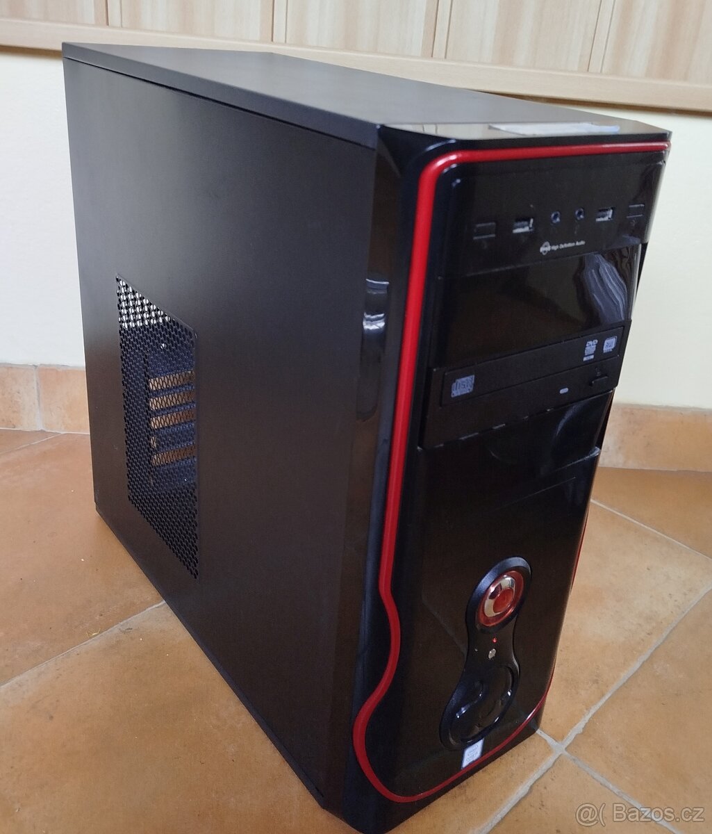 Skříň miditower + zdroj 350W + DVD-RW mechanika