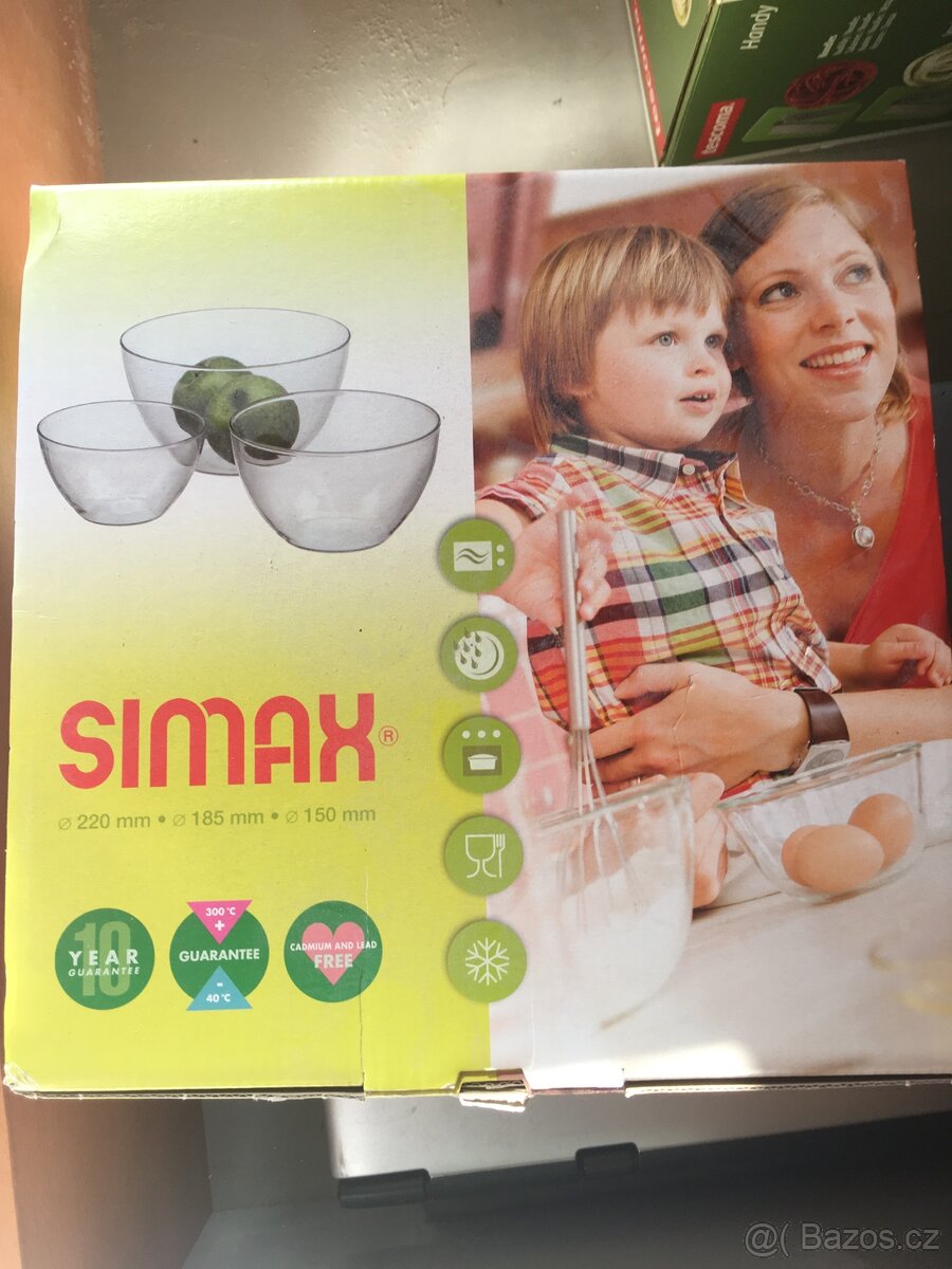 Sada 3 skleněných misek simax