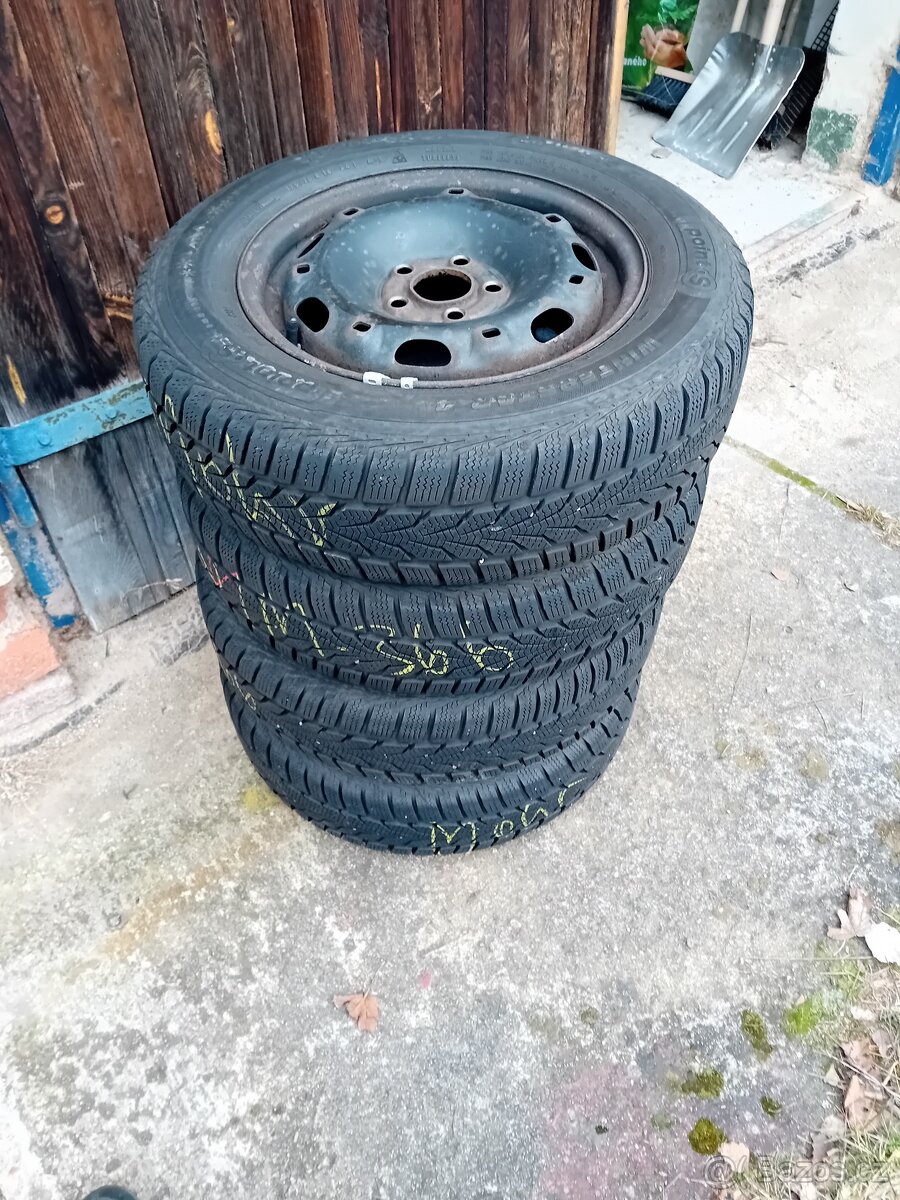 Zimní disky R14 5x100 s pneu 175/70R14 Roomster/Fabia