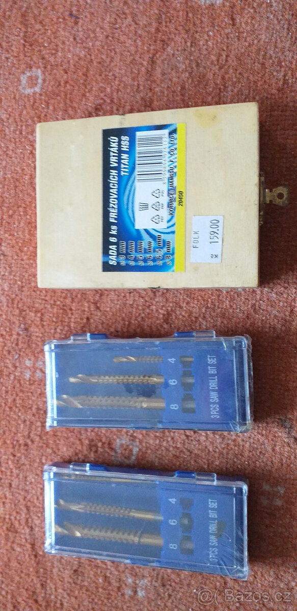 Prodám nové frézovací vrtáky