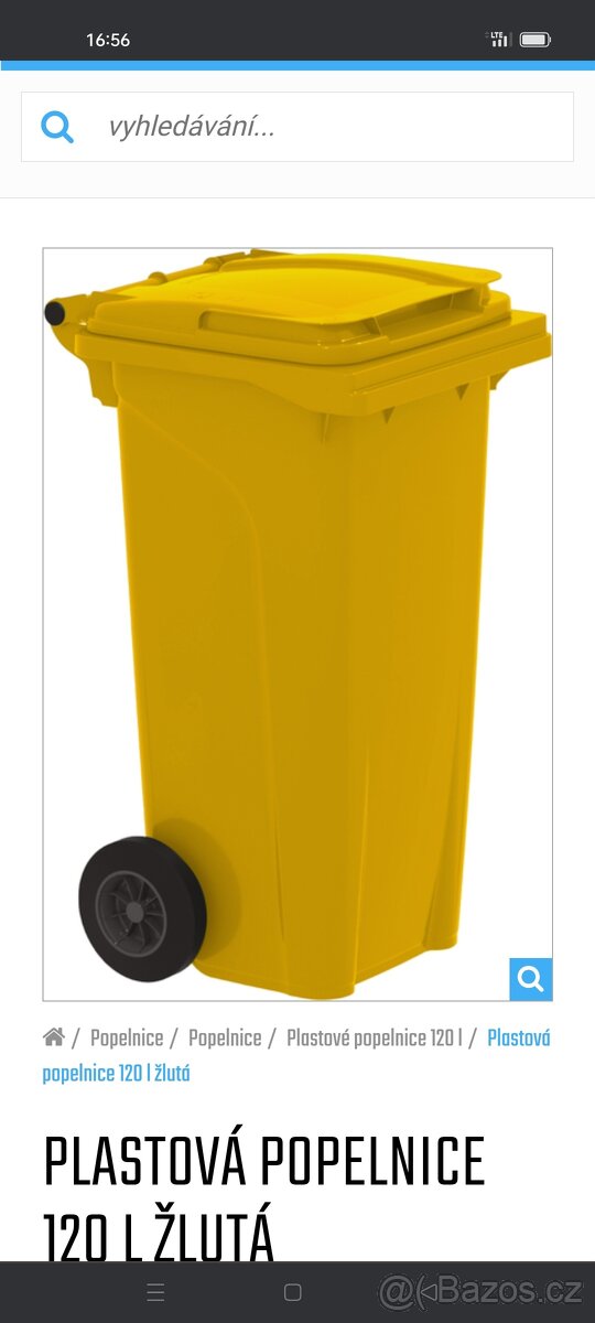 Plastová popelnice 120L