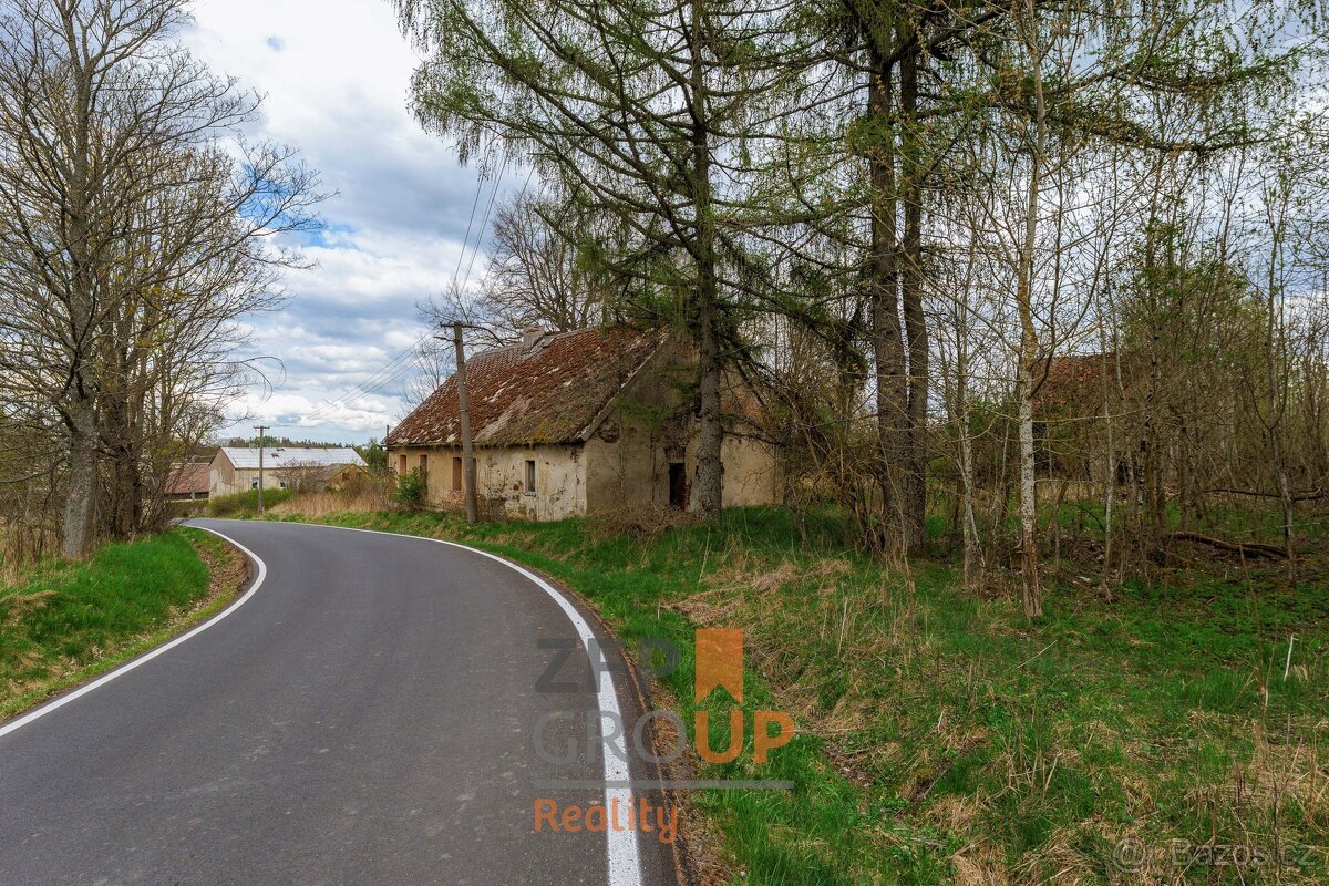 Prodej pozemku 5511 m2 s budovou 176 m2 - Nová Ves - Louka