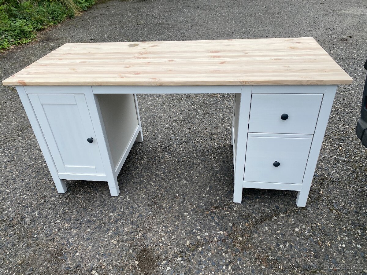 IKEA Hemnes psací stůl - bíl. mořený