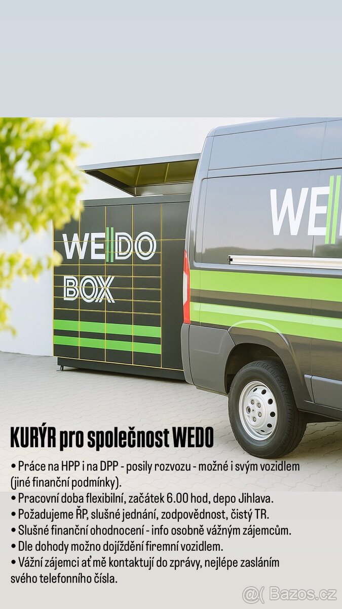 Kurýr pro společnost WEDO