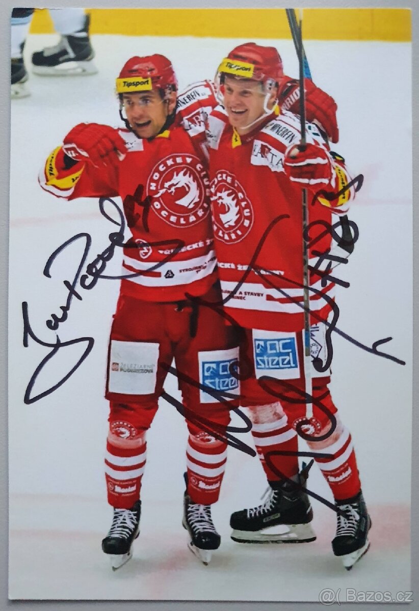 Autogramy hráčů HC Oceláři Třinec