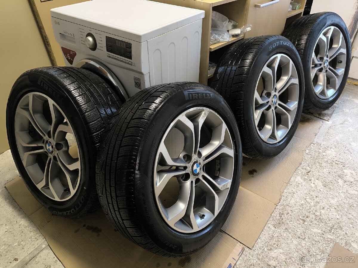 Alu kola BMW X3 5x120 r18 Originál, zimní pneu+TPMS