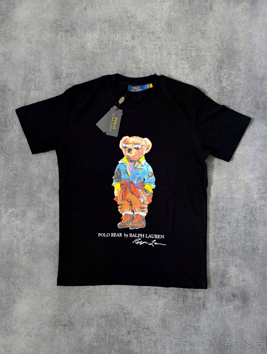 Pánské černé tričko Polo Bear by Ralph Lauren vel. M