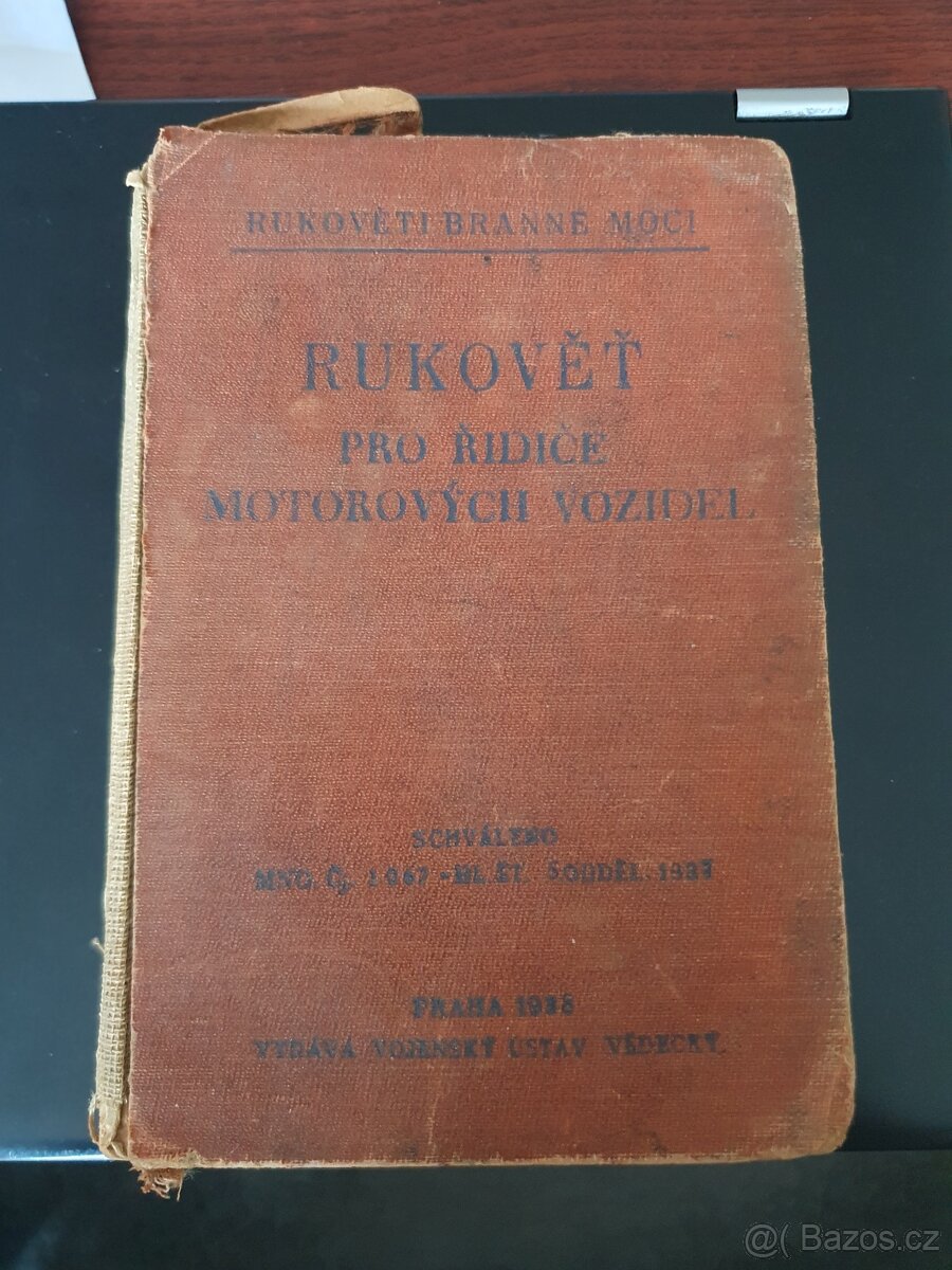 Rukověť pro řidiče motorových vozidel 1938