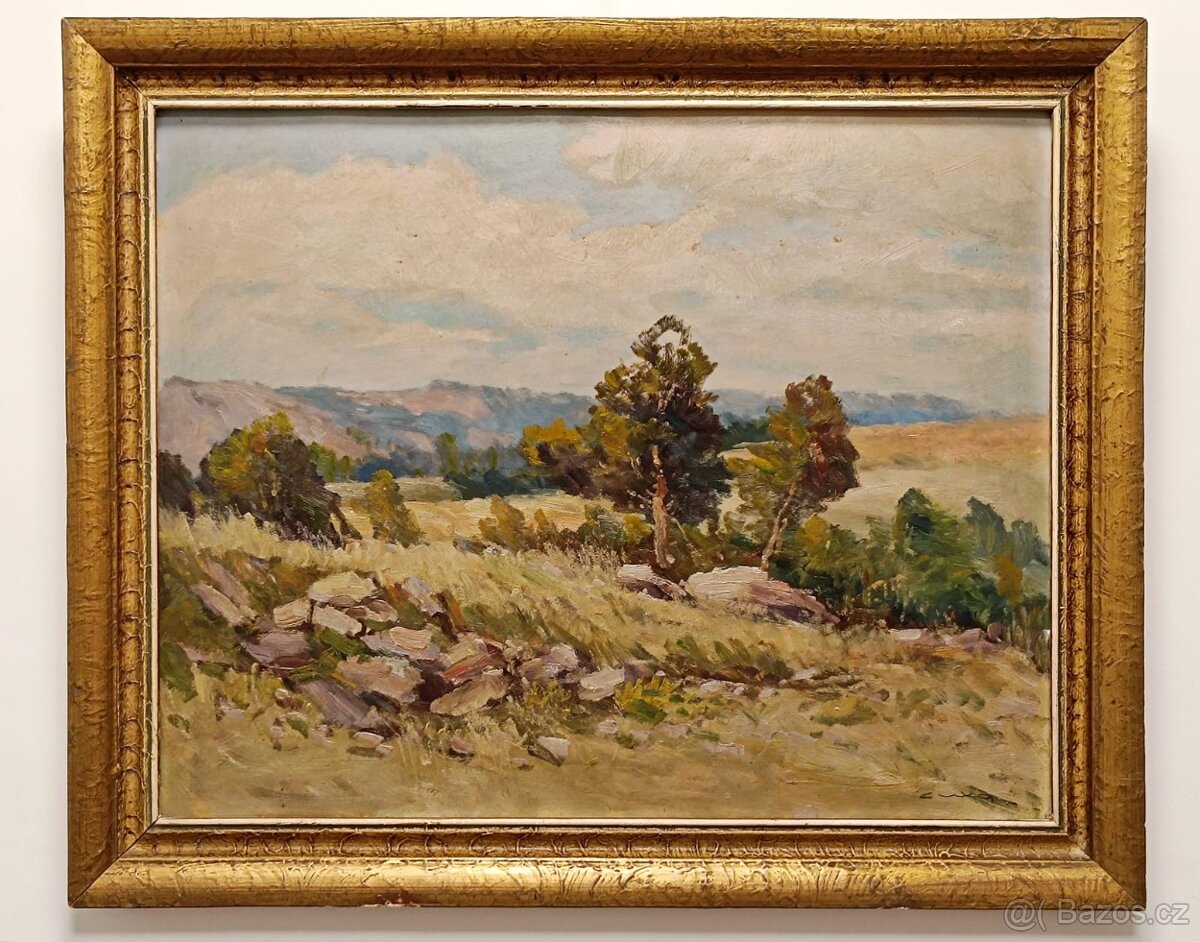 Obraz Šumava 1977, olejomalba 48x58