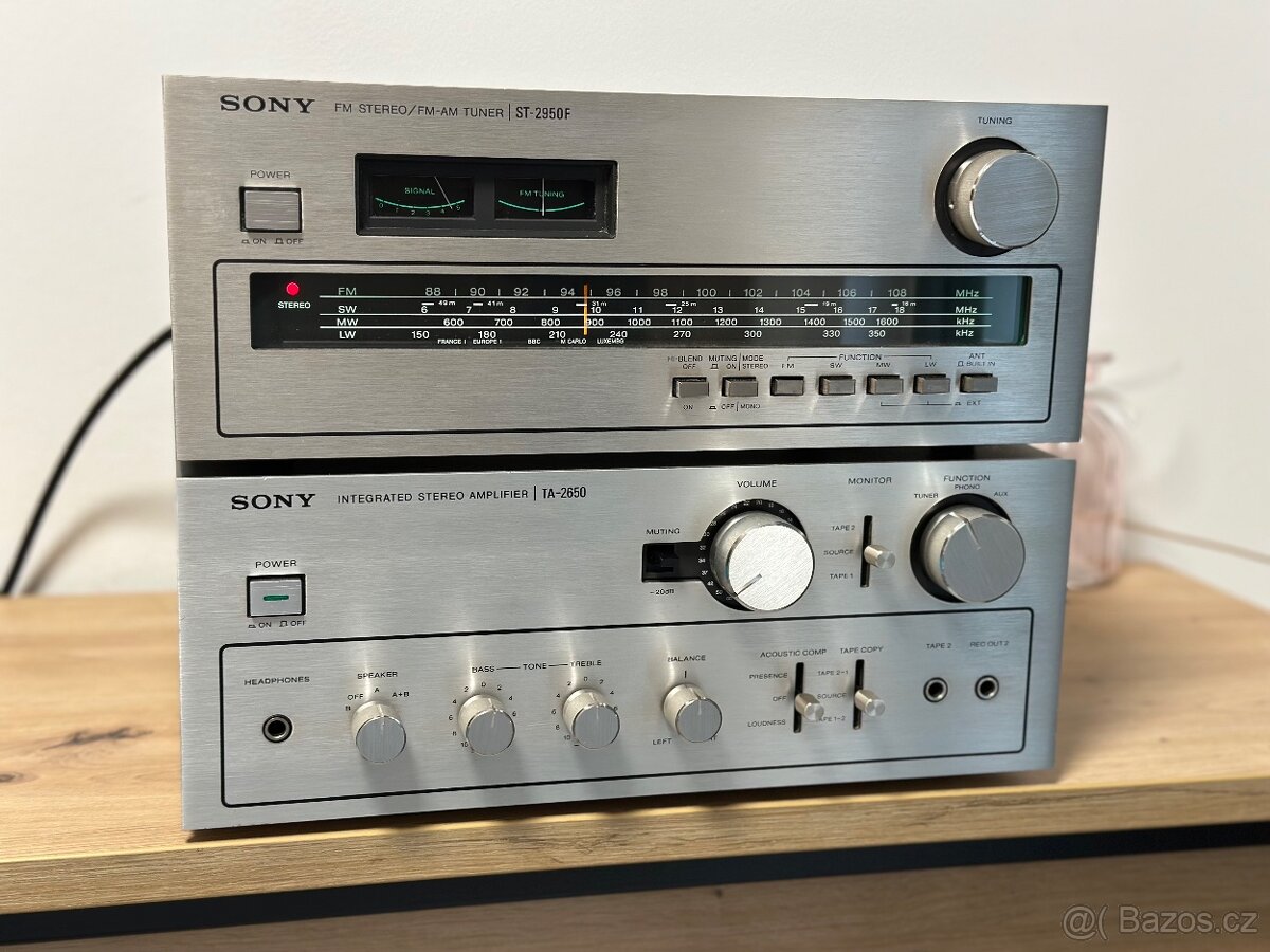 SONY TA-2650 + ST-2950F VINTAGE STEREO ZESILOVAČ 