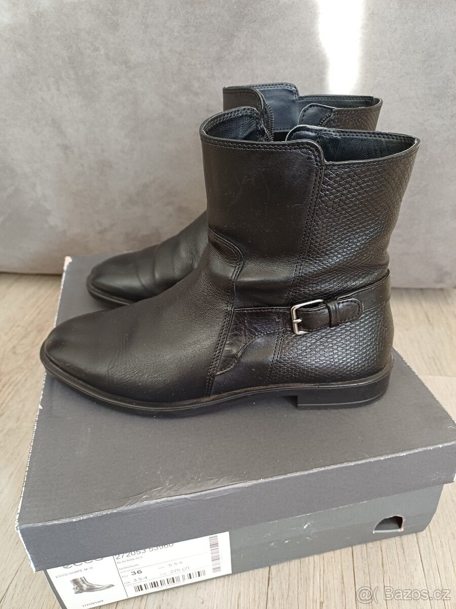 Ecco kotníkové botky vel. 36, TOP STAV