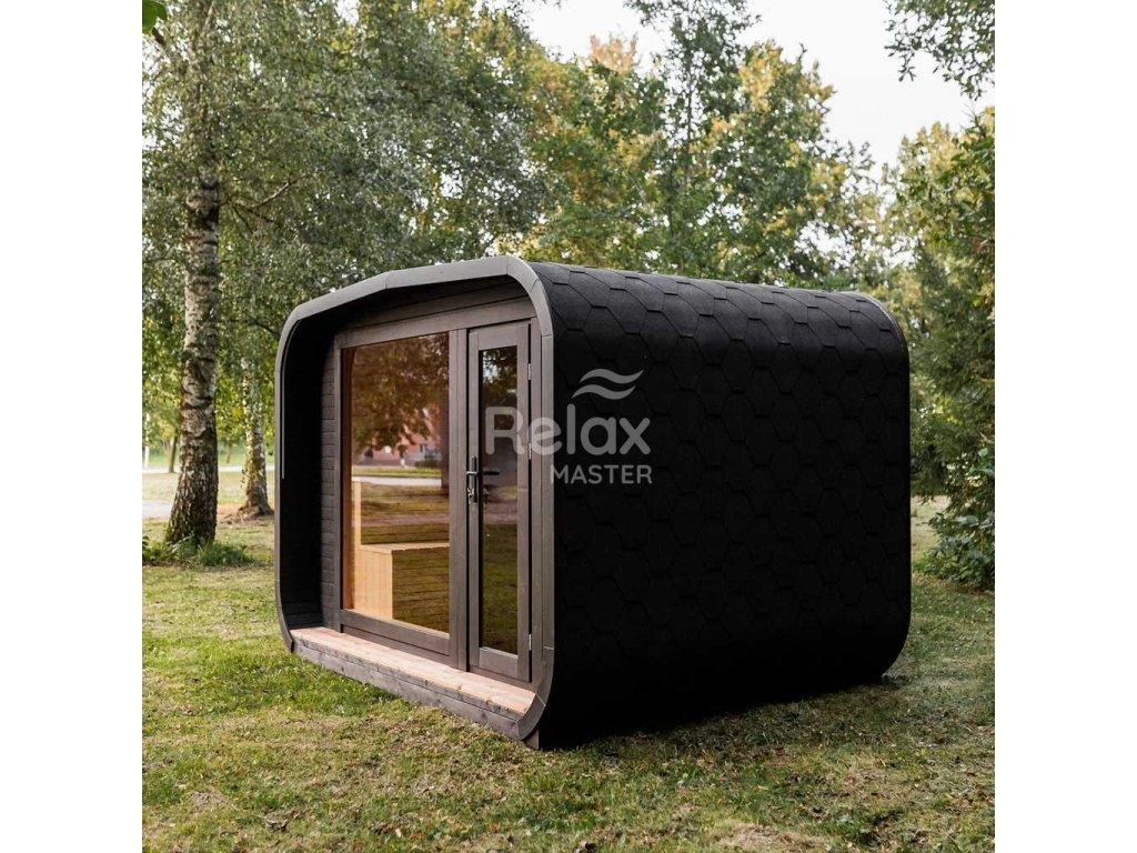 Finská sauna LUX s předsíní 245×340