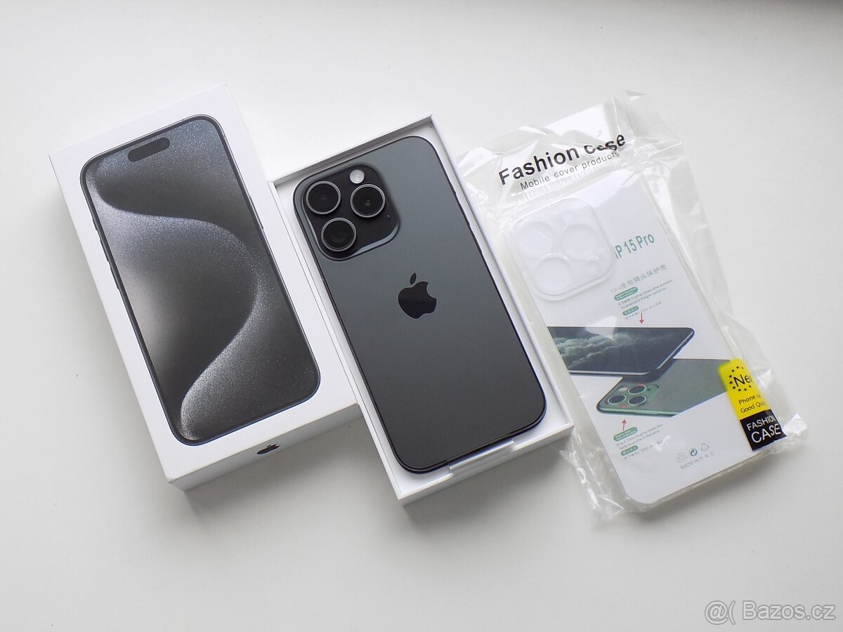 Apple iPhone 15 Pro 256GB Černý titan - ZÁRUKA - NEPOUŽITÝ