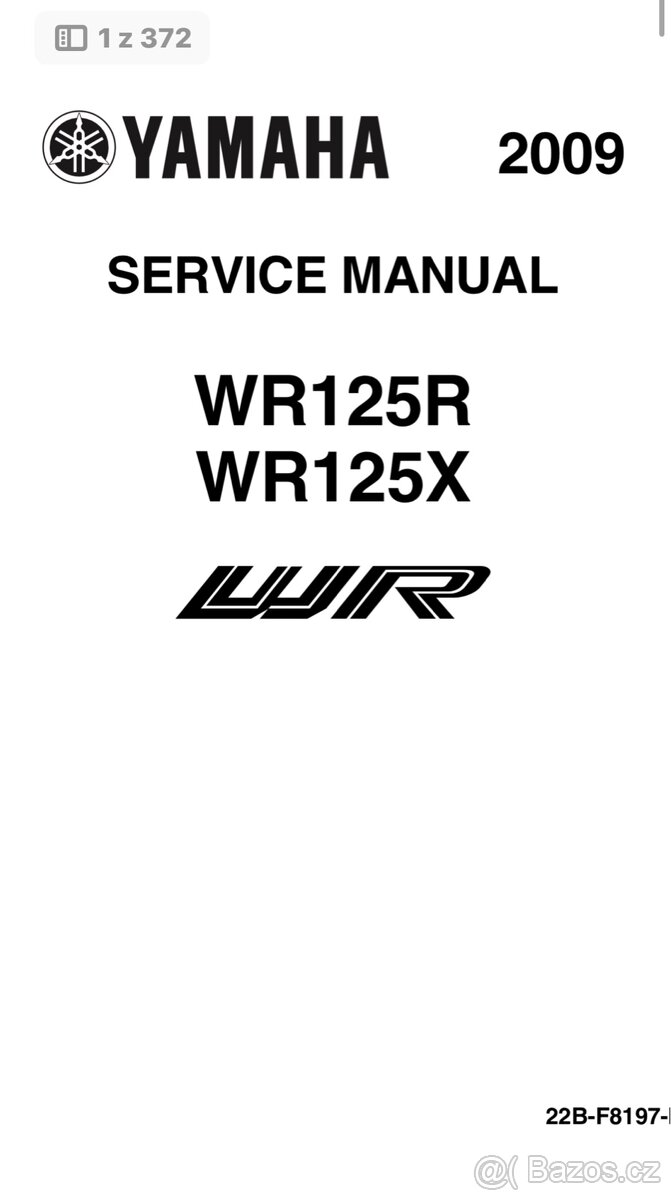 Yamaha WR 125r Manual