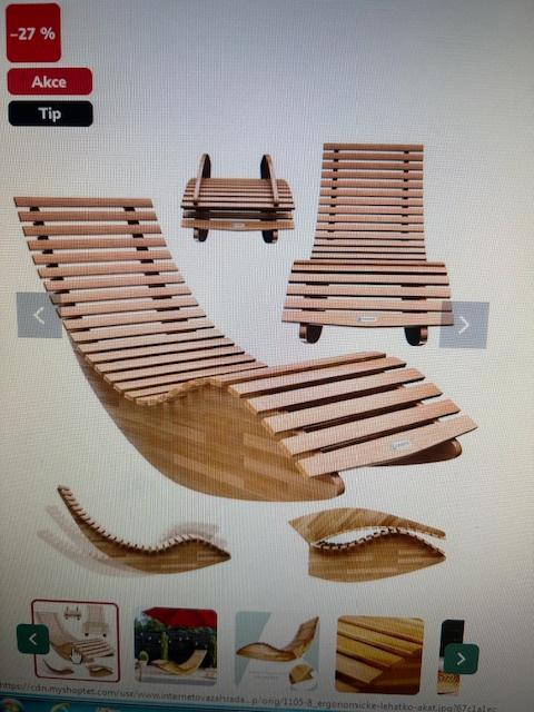 Dřevěné ergonomické lehátko