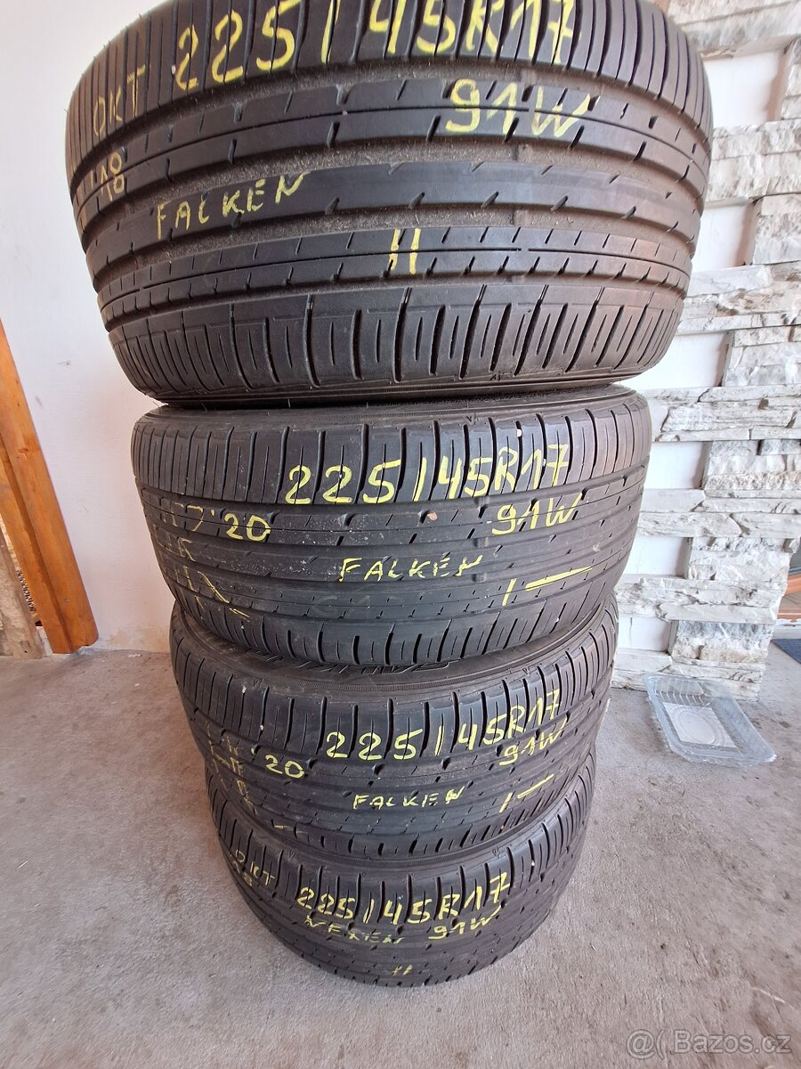 Prodám letní pneu 225/45/17 Falken