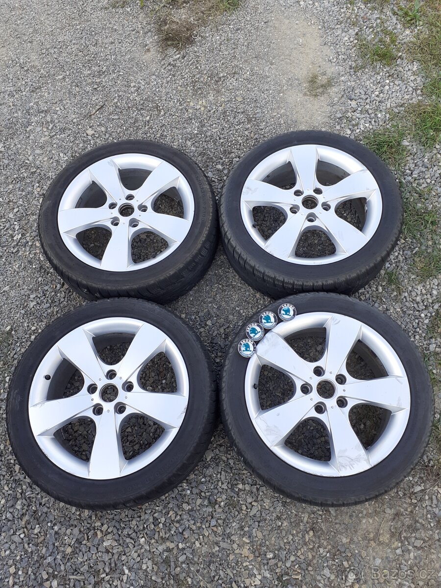 Sada 225/45 17, orig. Kola Škoda Pegasus 7x17, 5x112