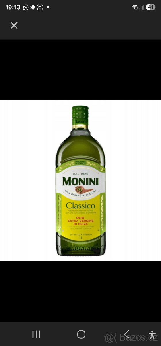 Olivový olej extra panenský z Italie 1L ve skle . 250kc