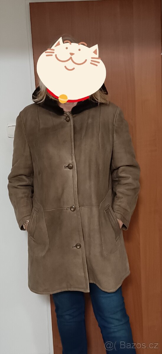 Kožený kabátek s pravým beranem