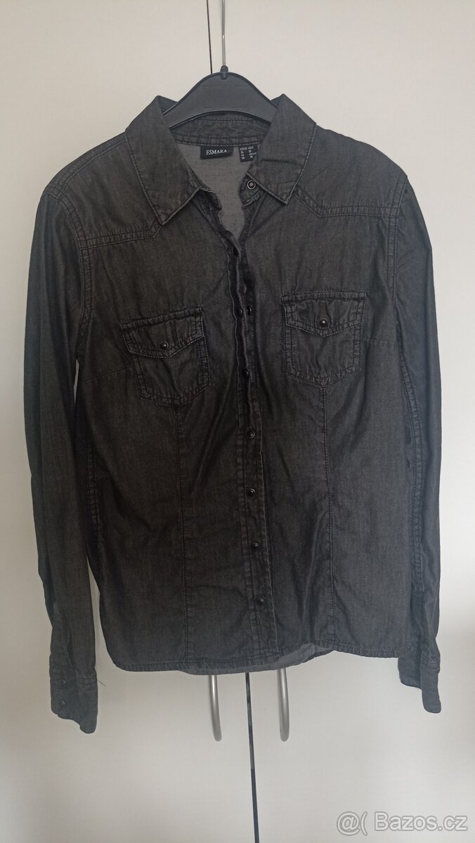 Dámská tmavá košile s dlouhým rukávem ESMARA