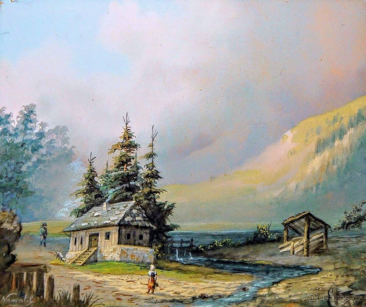 Josef Navrátil - kvaš na papíře - sign.-posudek-Top originál