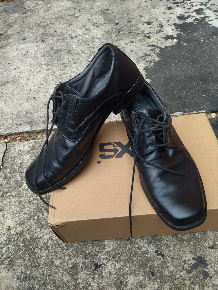 Pánské společenské kožené boty vel. 44