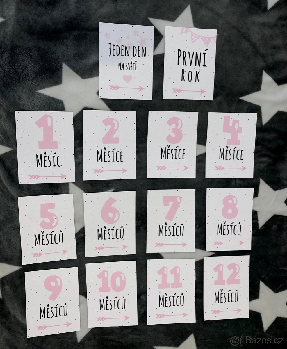 Milníkové kartičky - měsíce, nové