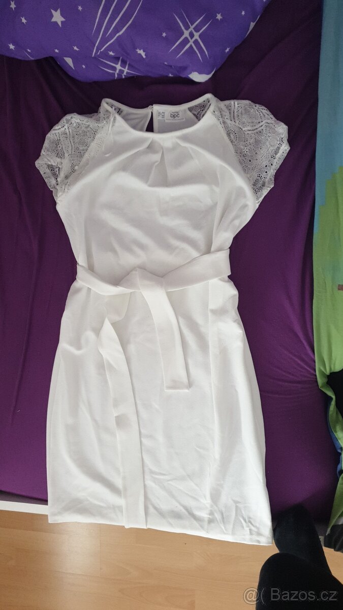 Bílé slavnostní/letní/svatební šaty, vel. 36