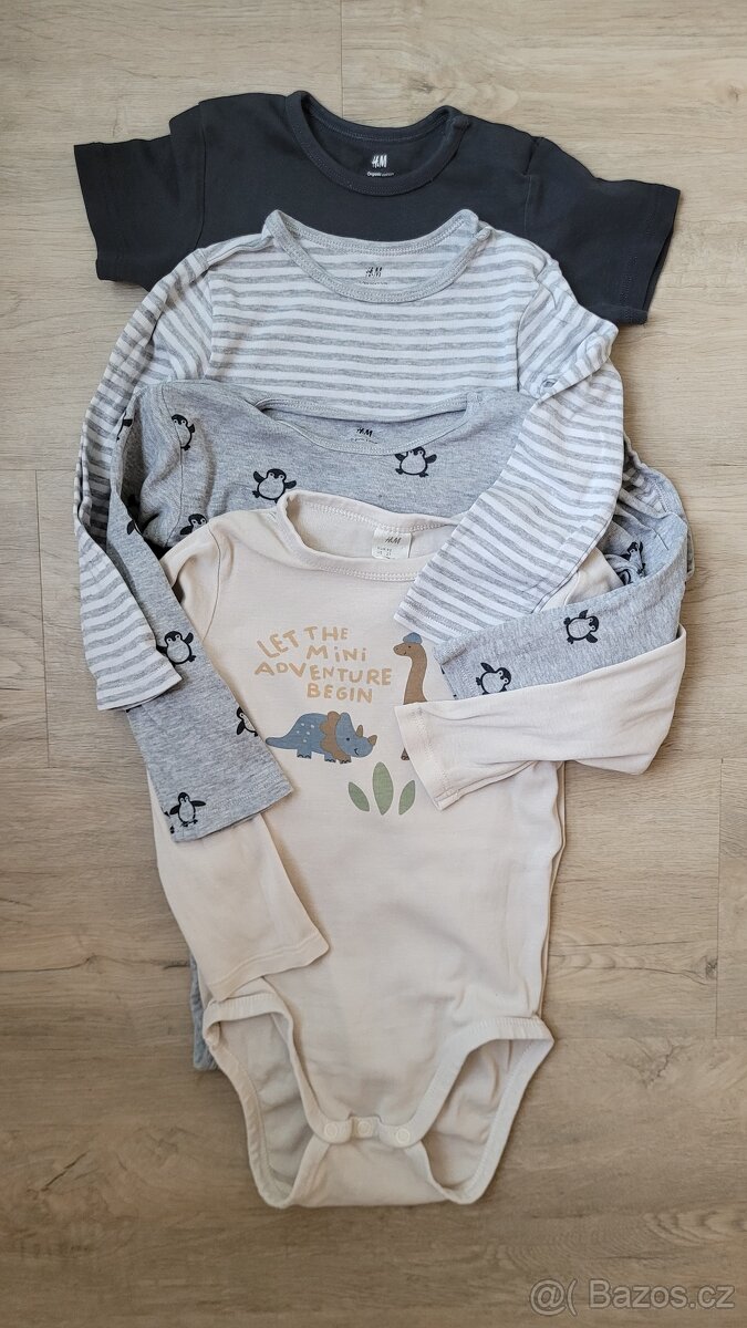 3 dětská body pro chlapečka, vel. 92, H&M