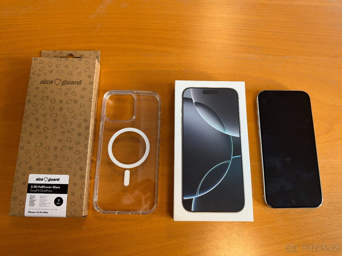 Apple iPhone 16 Pro Max 256 GB v barvě White Titanium