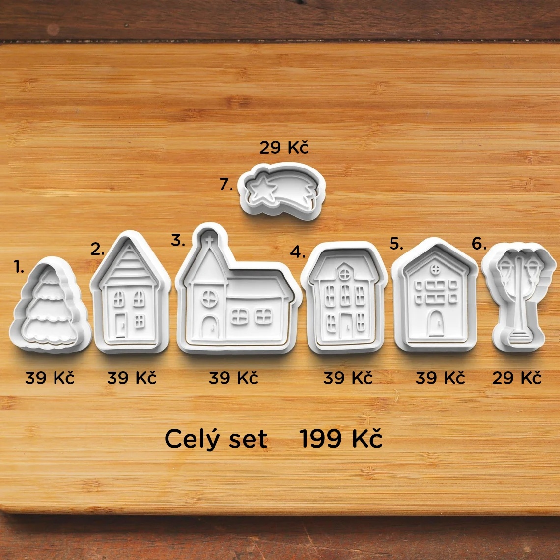 Vánoční vykrajovačky, vykrajovátka - 3D tisk - různé druhy