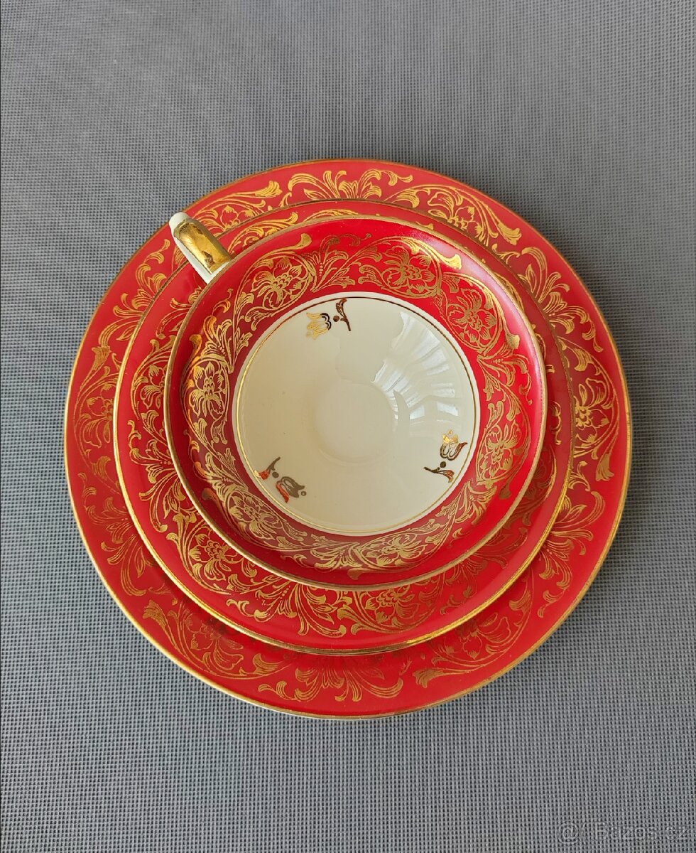 Krásná porcelánová čajová sada Alka Bavaria (1938-1958)
