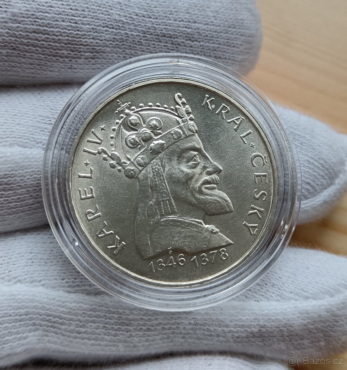 Stříbrná pamětní mince Československa 100kčs Karel IV 1978