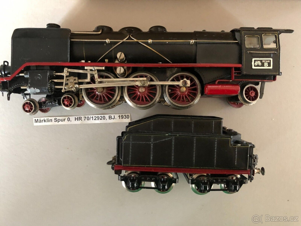 Märklin Gauge 0, Lokomotiva HR 7012920 s tendrem, originál,