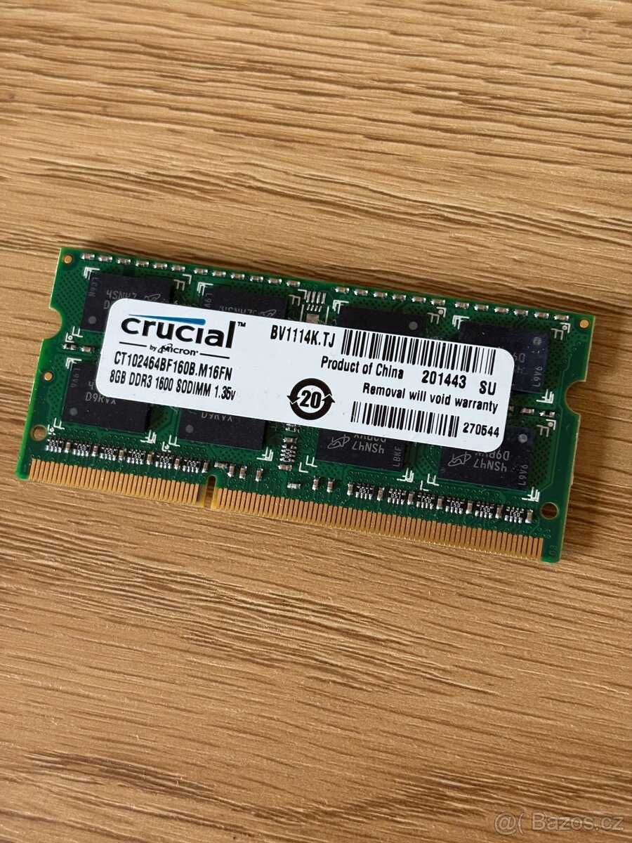 Crucial 8GB DDR3 1600 SODIMM