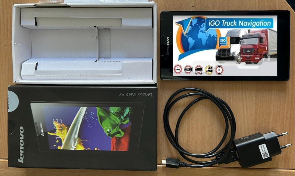 GPS navigační tablet Lenovo s iGO Primo Truck programem