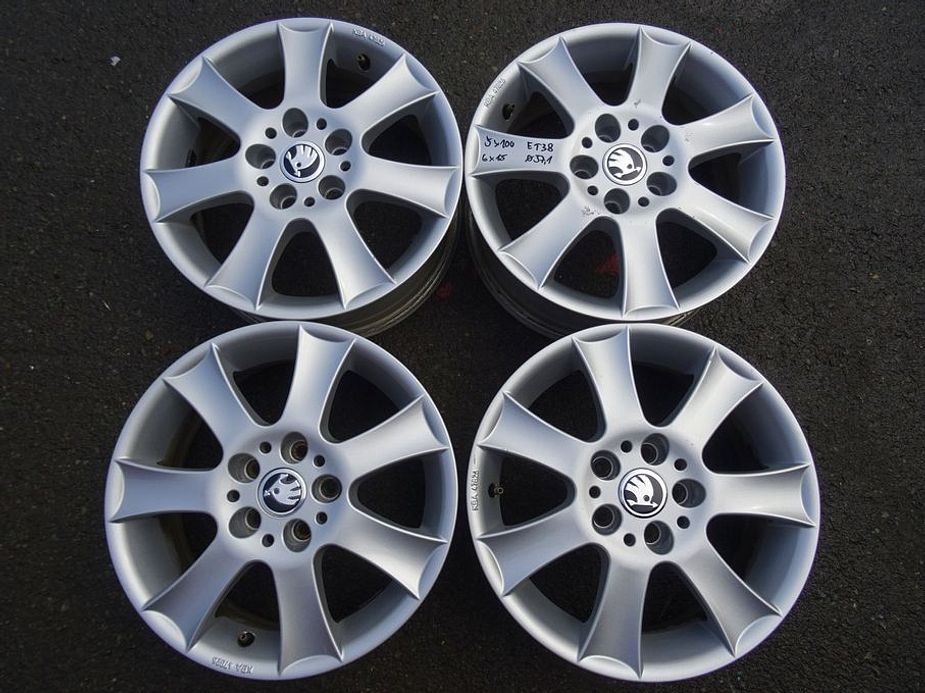 Alu disky na Škoda, VW, 15", 5x100, ET 38, šířka 6J