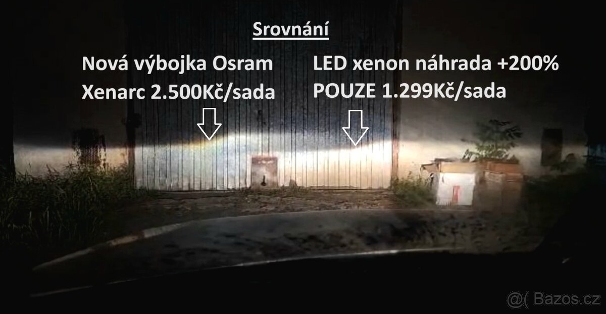 250% LED náhrada xenon. výbojek