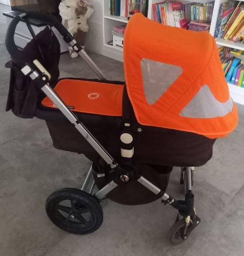 Bugaboo chameleon 4 dilny set: 2strisky+2potahy oranžová
