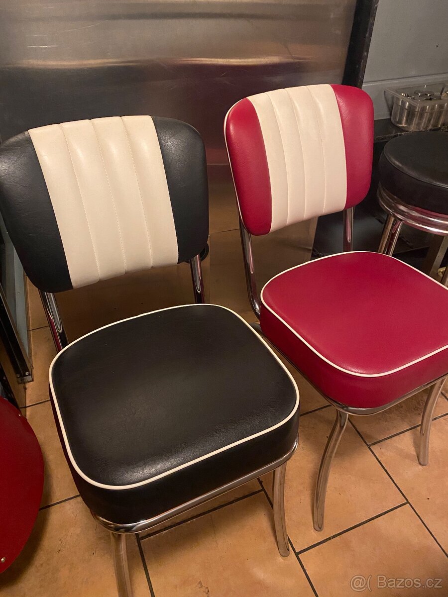 Židle americké retro USA restaurace diner